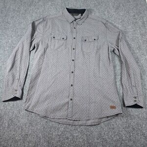 Outpost Makers Shirt Mens Extra Large XL Gray Long Sleeve Button Up‎